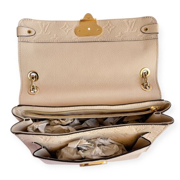 LOUIS VUITTON Empreinte Vavin Neige LV Cream Chain Shoulder Leather +Dust Bag - Picture 8 of 16